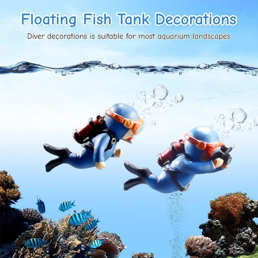 Floating Aquarium Diver Cartoon(5 pcs set)