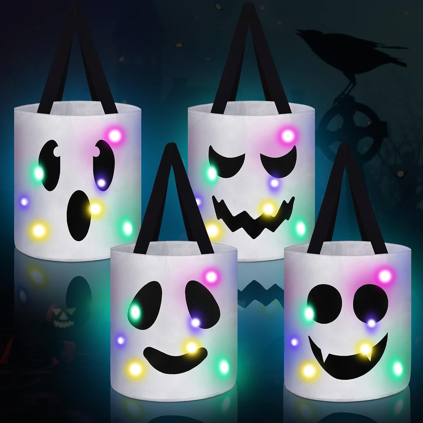 4 Pcs Halloween Trick or Treat Bucket