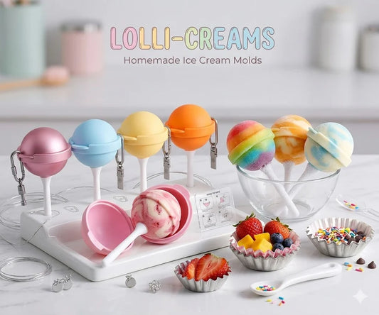 Lollipop Ice Cream Maker, Homemade Popsicle Molds(6pcs)