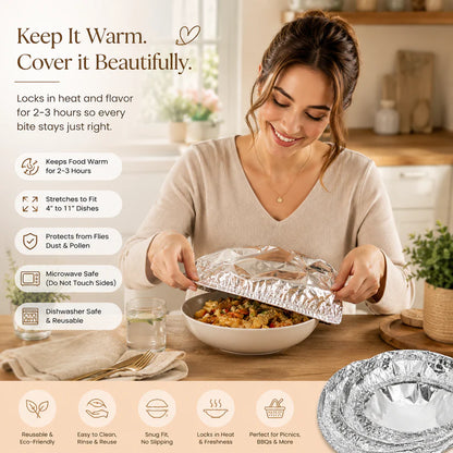 Reusable Aluminum Foil Food Covers