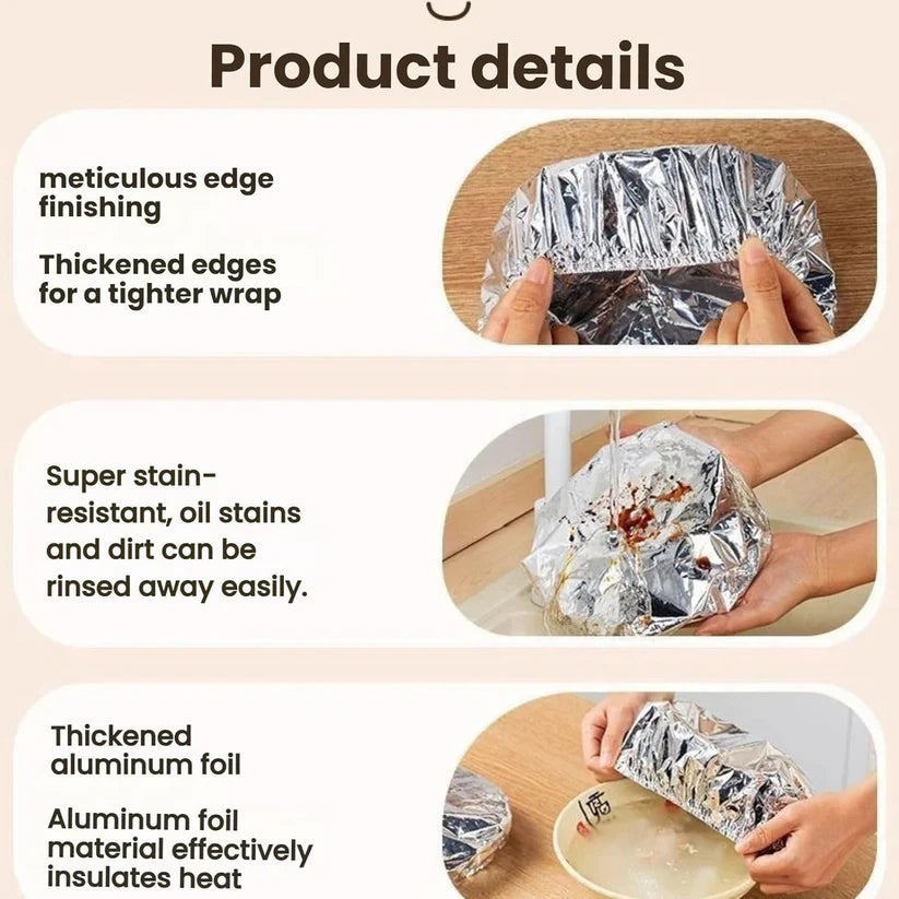 Reusable Aluminum Foil Food Covers